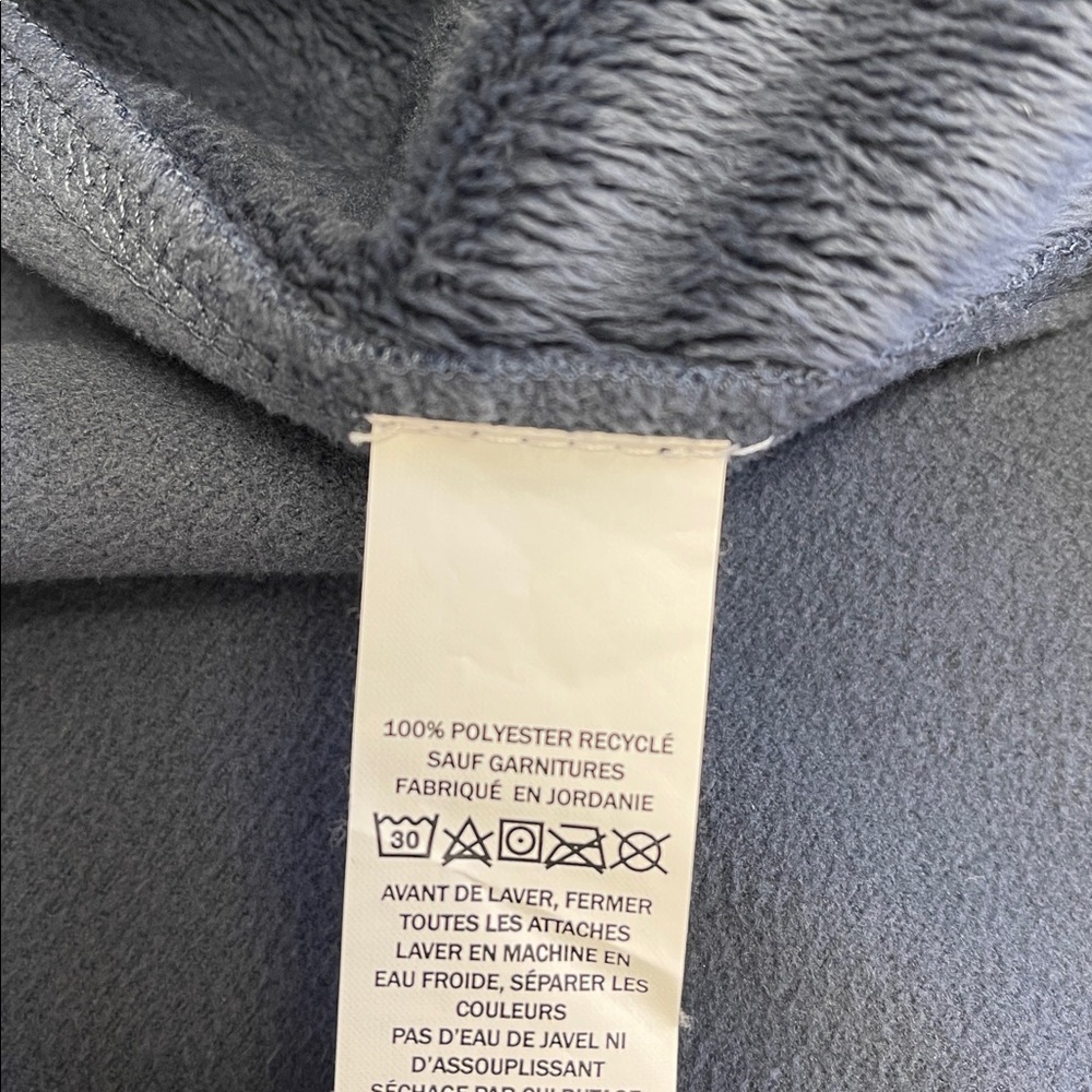 LL Bean Fleece Vest Small Petite Gray Zip Front Pockets EUC Cabincore Gorpcore - Picture 6 of 7
